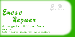 emese mezner business card